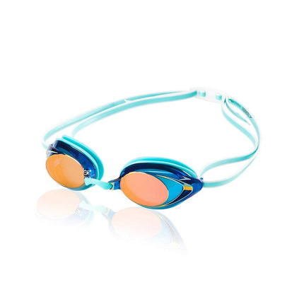 Speedo Competitive Women's Vanquisher 2.0 Mirrored Anti-Fog Swim Goggles, Aqua