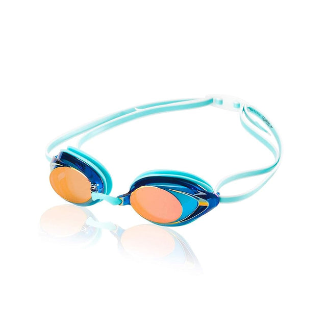Speedo Competitive Women's Vanquisher 2.0 Mirrored Anti-Fog Swim Goggles, Aqua