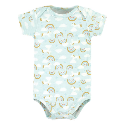 Pañaleros de algodón unisex Hudson Baby, paquete de 3 arcoíris mágicos, recién nacido, paquete de 3 arcoíris mágicos, recién nacido