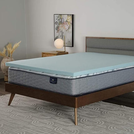 Surmatelas en mousse à mémoire de forme Serta ThermaGel, rafraîchissant et soulageant la pression, 5 cm, California King