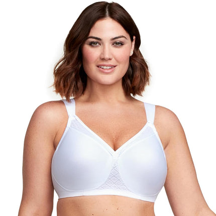 Glamorise MagicLift Seamless T-Shirt Wirefree Bra 1080 (Women's & Women's Plus) White