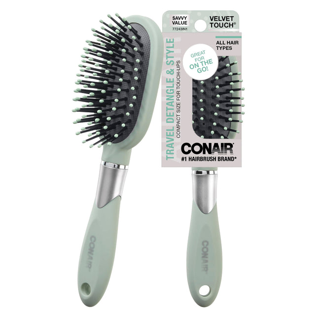 Conair Velvet Touch oval cushion hair brush - Trav