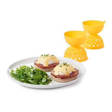 OXO 11207000 OXO GG Silicone Egg Poacher 2 Pack Quick Cooking, Yellow, One Size