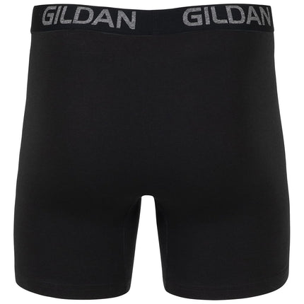 Gildan Mens Cotton Stretch Boxer Briefs, Multipack, Blk/Heather Navy/Stripe/Heather Red (5-pack), L