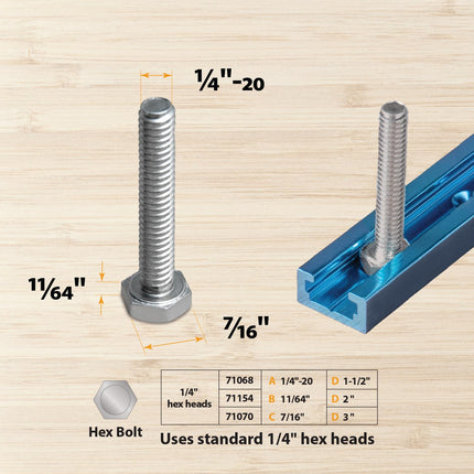 POWERTEC 71067V Double-Cut Profile Universal T-Track with Predrilled Mounting Holes, 48", 1 PK