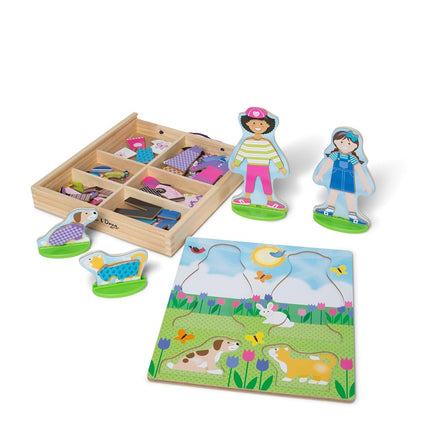 Melissa & Doug 9314 Best Friends Magnetic Dress-Up Pretend Play Set, Multicolor, 1 EA