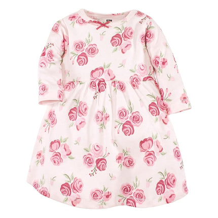 Robes en coton pour bébés filles Hudson, motif léopard rose blush, 6-9 mois