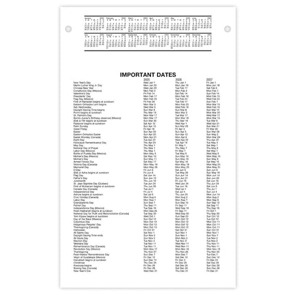 AT-A-GLANCE 2025 Desk Calendar Refill, Daily, Desk Pad Refill, 5" x 8", Large, Style (E4585025)