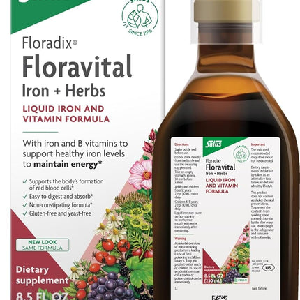 FLORADIX Yeast-Free Iron & Herbs, 8.5 FZ
