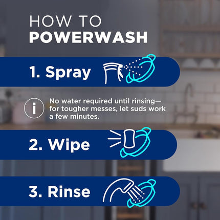 Dawn Platinum Powerwash Dish Spray, Dish Soap Liquid, Fresh Scent Bundle, 1 Spray (16oz) + 3 Refills (16oz Each)(Pack of 4)