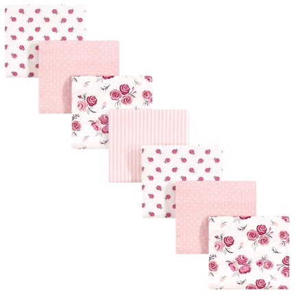 Lot de langes en flanelle de coton unisexe Hudson Baby, Crème rose, Taille unique