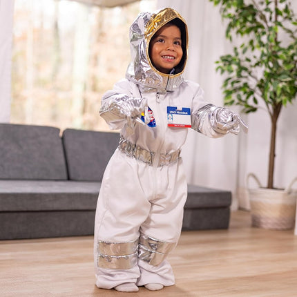 Melissa & Doug Astronaut Role Costume Set Pretend Play | Pretend Play | Halloween | Astronaut Costume Kids| 3+ | Gift for Boy or Girl
