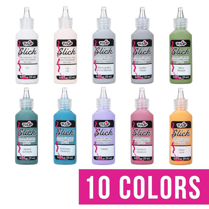 Tulip 10 Color Dimensional Paint, 10 Pack, Multicolor