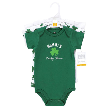 Hudson Baby Unisex Baby Holiday Cotton Bodysuits, Green, 0-3 Months