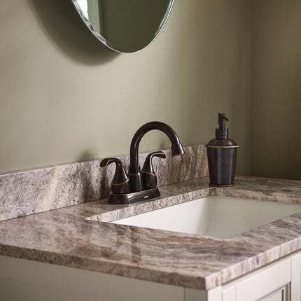Moen 84115BRB Idora 4 in. Centerset 2-Handle Bathroom Faucet in Mediterranean Bronze