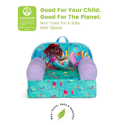 Delta Children - Disney Junior’s Ariel Cozee Buddy Flip-Out Kids Chair, Blue