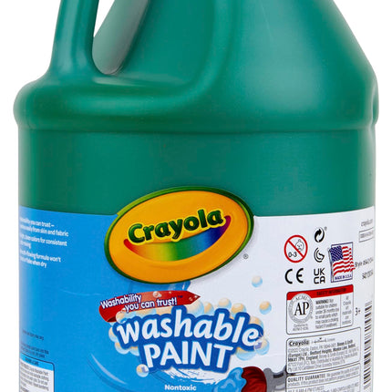 CRAYOLA Washable Green Paint, 1 Gallon Size, Paint