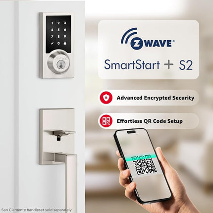 Kwikset 99180-009 HomeConnect 918 Contemporary in Satin Nickel Electronic Deadbolt