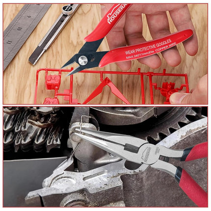 HOUSERAN 8 PCS Pliers Set with Case for DIY & Home Use