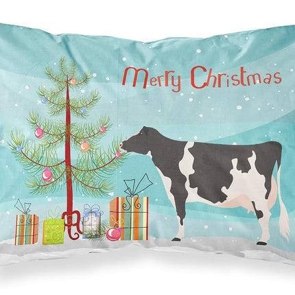 Caroline's Treasures Pillowcase, Polyester, Cows-Holstein Cow Christmas, Standard