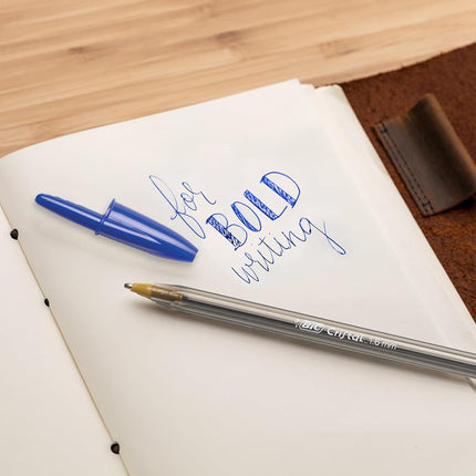 Bic Cristal Xtra Bold Ballpoint Pen, Bold Point (1.6mm) For Vivid And Dramatic Lines, Blue, 24-Count