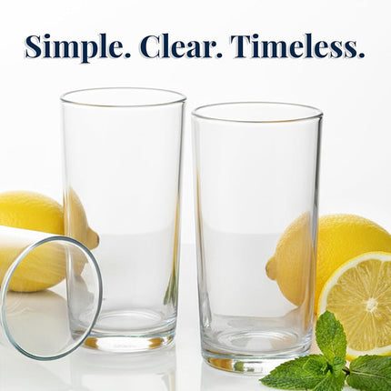 Classic 24-Ounce Premium Quality Plastic Tumbler | Set of 6 Clear