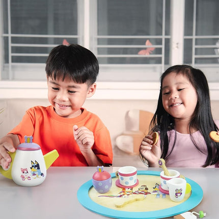 Bluey Wooden Tea Party 18-Piece Activity Toy Playset