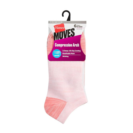 Calcetines de mujer Hanes Performance sin costuras, ligeros, con tecnología X-Temp, 6 pares, color cobre, talla 5-8, color cobre, 4-9 UK