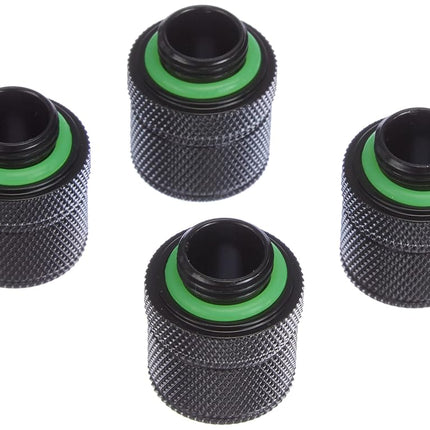 Corsair Hydro X Series, XF Compression 10/13 mm (3/8 Inch or 1/2 Inch) ID/OD Fittings Four Pack (G1/4 Inch BSPP Port Threads, Solid Brass Durability, Compatible with Additional Hydro X Adapters) Black