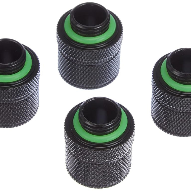 Corsair Hydro X Series, XF Compression 10/13 mm (3/8 Inch or 1/2 Inch) ID/OD Fittings Four Pack (G1/4 Inch BSPP Port Threads, Solid Brass Durability, Compatible with Additional Hydro X Adapters) Black