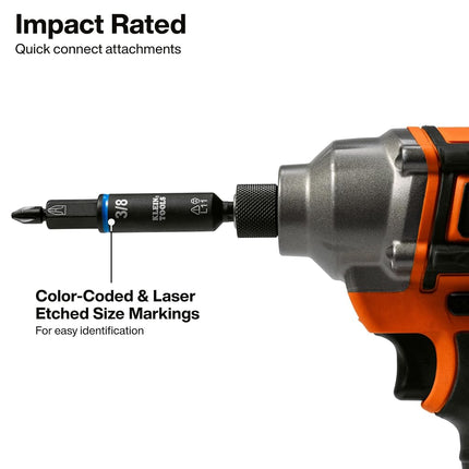 Klein Tools 32527HD KNECT 11-in-1 HVAC Multi-Bit Screwdriver/Nut Driver, Impact Rated with Phillips, Slotted, Square, and Schrader Bits