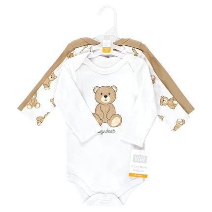Hudson Baby, bodysuits de algodón de manga larga unisex para bebés, ositos de peluche, 18-24 meses