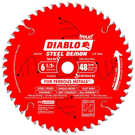 Diablo Track Saw Blade for JamesHardie and Fiber Cement - Ideal for Carpenters, Installers and Remodelers - 6-1/2" Diameter, 4 TCG (PCD) Teeth, 8,800 Max RPM - D0604TSH