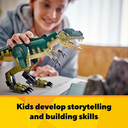 Juguete Tiranosaurio Rex 3 en 1 de LEGO - Set de construcción de dinosaurios para niños y niñas de 9 años en adelante - 3 opciones de construcción, se transforma de T-Rex a Triceratops y a Pterodáctilo - Idea de regalo para Navidad, cumpleaños - 31151