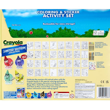 Crayola Retired Colors Coloring & Activity Set, Retired Crayons & Stickers, 32 Pgs, Gift for Kids Ages 3+