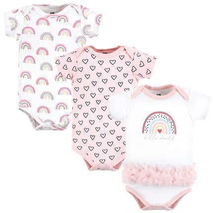 Hudson Baby Baby Cotton Bodysuits, Modern Rainbow,