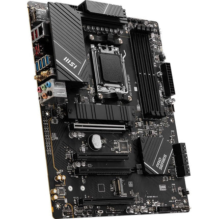 MSI PRO B650-P WiFi Motherboard, Micro-ATX - Supports AMD Ryzen 7000 Series Processors, AM5-12 Duet Rail 80A VRM, DDR5 Memory Boost 6400+MHz/OC, 2 x PCIe 4.0 x16, 2 x M.2 Gen4, Wi-Fi 6E