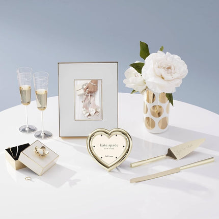 Kate Spade Ks Gold Heart Frame, 1.00, Metallic