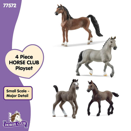 SCHLEICH Horse Club 4-Piece Horse Collector Horse Toys & Horse Gifts for Girls Ages 5+