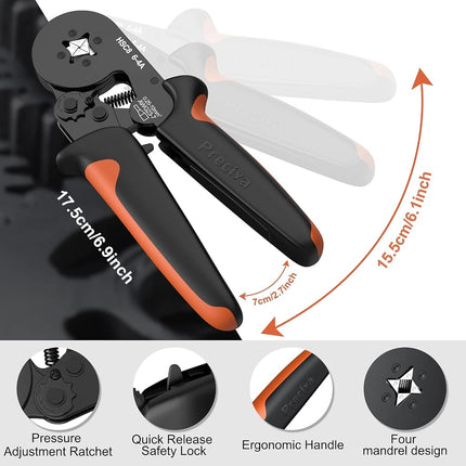 Preciva Ferrule Crimping Tool with 2000Pcs Wire Connectors, AWG23-7