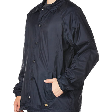 Dickies Men's Snap-Front Nylon Jacket, Dark Navy, Medium