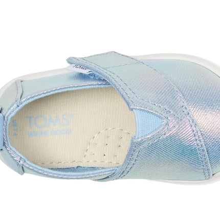 TOMS Girl's Classic Alpargata Loafer Flat, Multi Iridescent Canvas, 4 UK Child