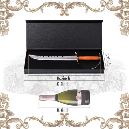 Resafy Champagne Saber with Gift Box - Sparkling Wine Opener, Knife, and Sword