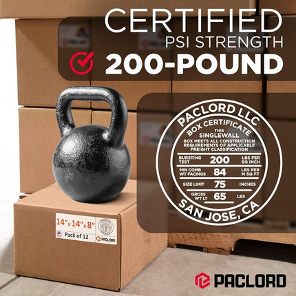 Paclord 6 Pack Small Cardboard Boxes 4" x 4" x 8" (L x W x H) - USA Made Packaging Boxes for Moving, Shipping or Storage - USPS, UPS, FedEx Approved