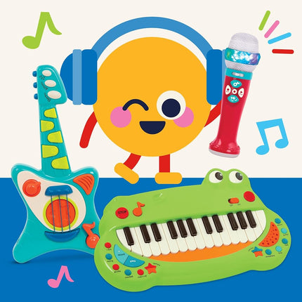 Battat Crocodile Toy Keyboard with 5 Settings and Songs, Musical