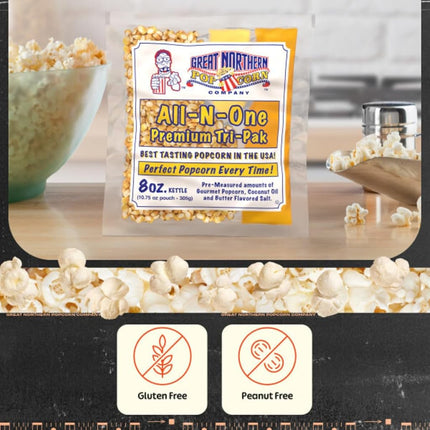 Great Northern Popcorn Premium 8 Ounce Popcorn Portion Pack of 24