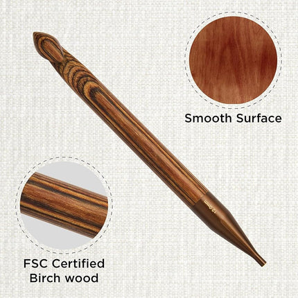 KnitPro Ginger Afghan/Tunisian Crochet Hook | 12.00mm