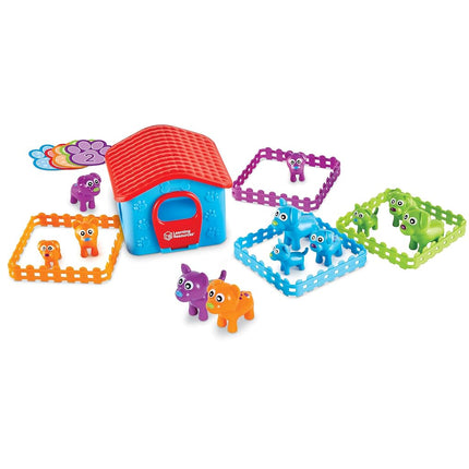 Learning Resources Sort-'Em-Up Pups, Preschool Sorting Set, Sort by Height, Weight, Colour, Number & Ear Pattern, Ages 3+