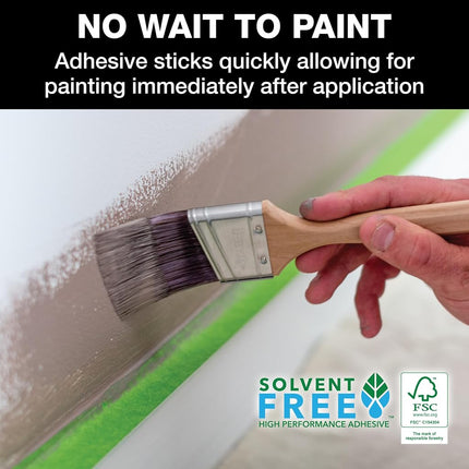Frog Tape Multi-Surface Masking Tape for Painting 36mm x 55m, Decorators Tape, Painters Masking Tape for Indoor Painting & Decorating - Pack of 4