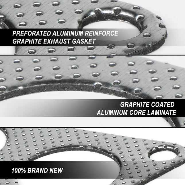DNA Motoring GKTSET-MC02-T2 Aluminum Exhaust Manifold Header Gasket Set Replacement